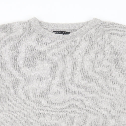 ASOS Womens Grey Round Neck  Acrylic Pullover Jumper Size 12
