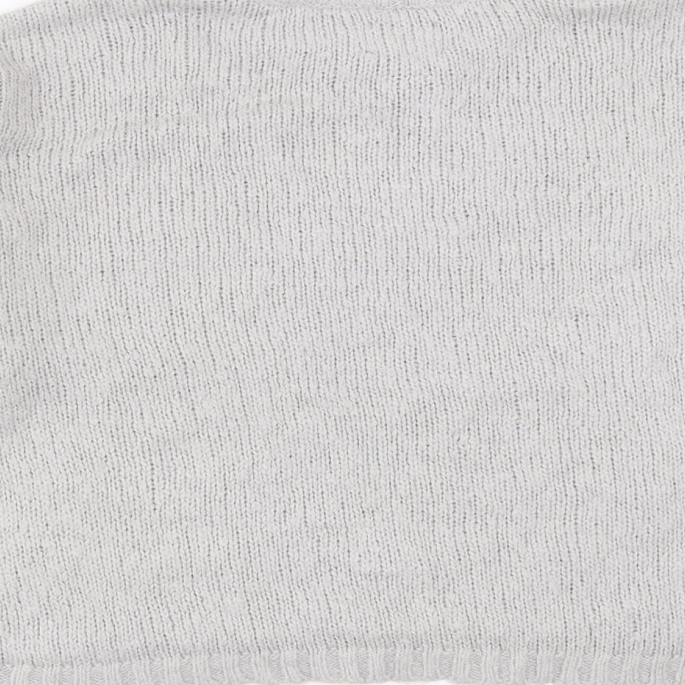 ASOS Womens Grey Round Neck  Acrylic Pullover Jumper Size 12