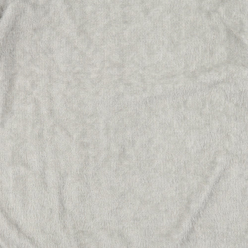 MissLook Womens Grey Round Neck  Cotton Pullover Jumper Size 2XL