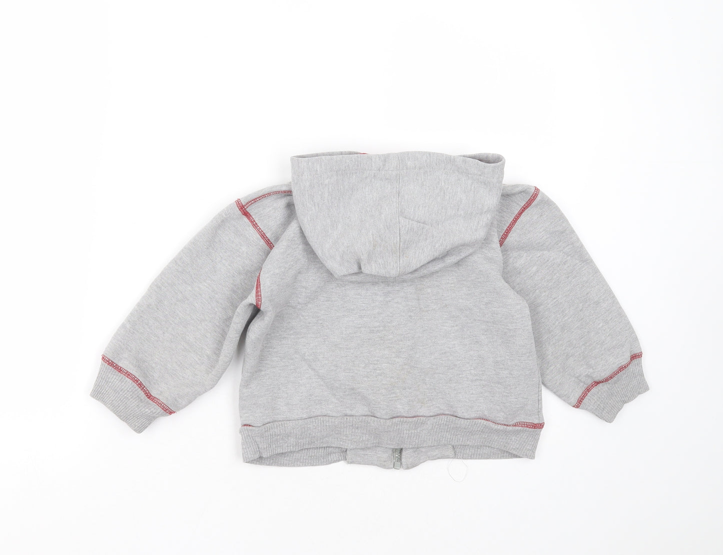 LEVIS Boys Grey  Cotton Full Zip Hoodie Size 3 Years  Zip