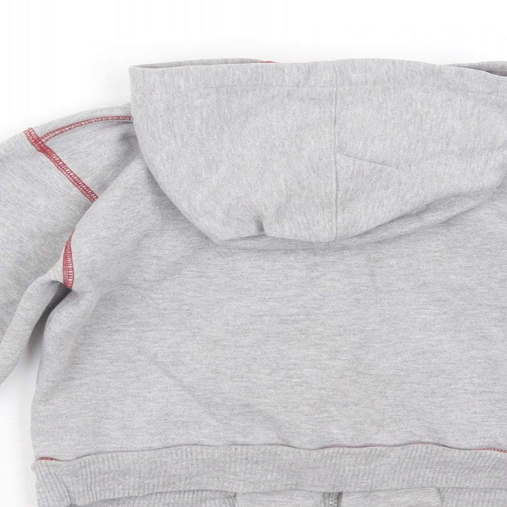 LEVIS Boys Grey  Cotton Full Zip Hoodie Size 3 Years  Zip