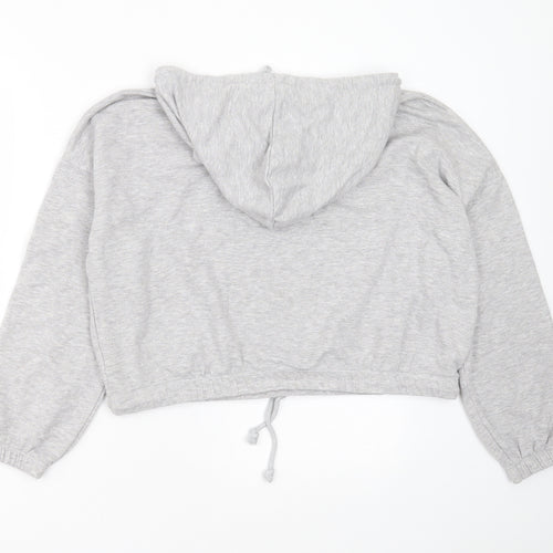 Primark Womens Grey  Polyester Pullover Hoodie Size S   - cropped