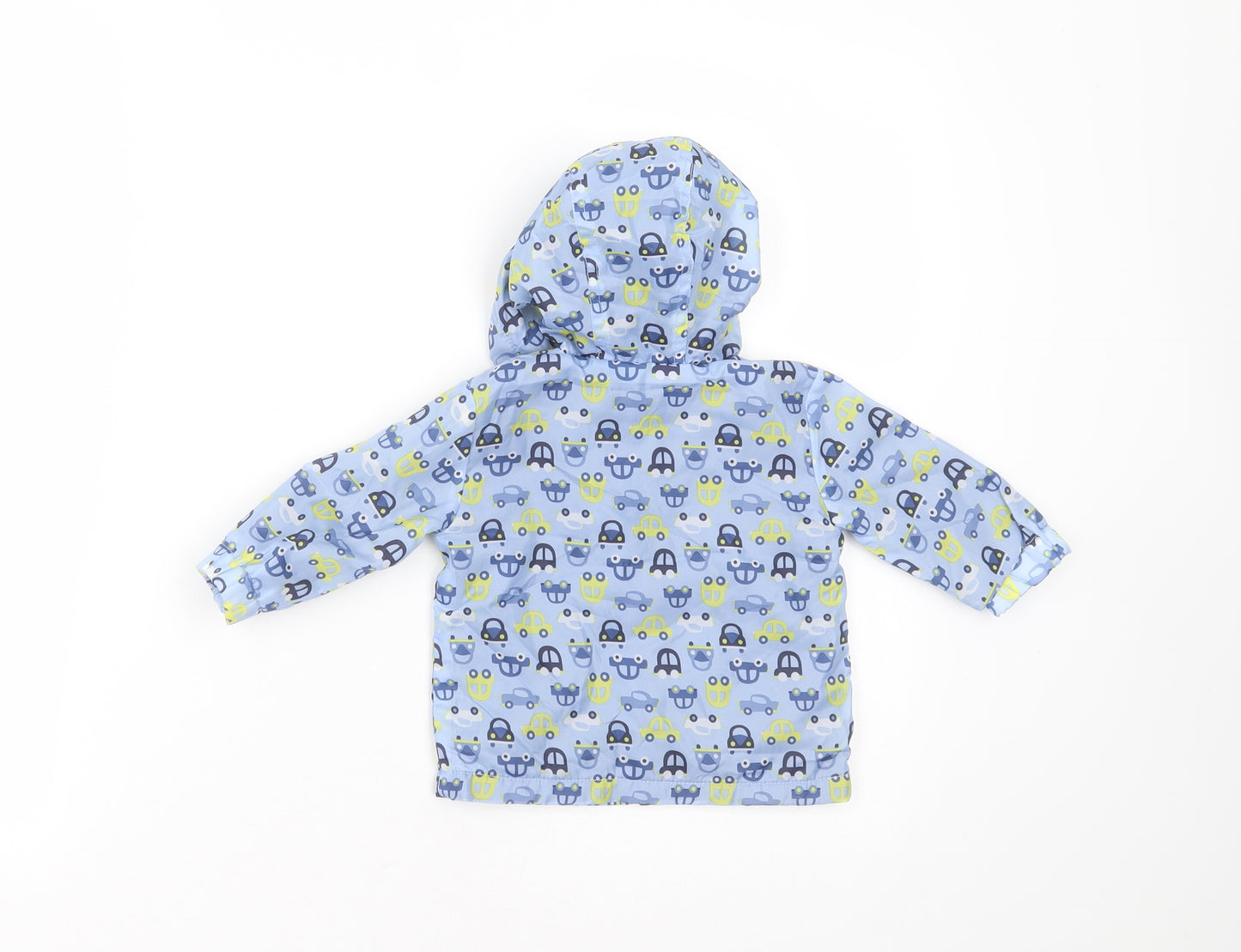 F&F Baby Blue   Jacket Coat Size 3-6 Months   Zip - car print