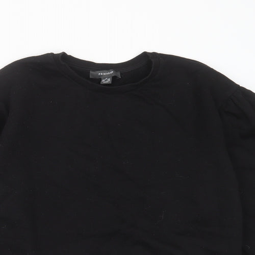 Primark Womens Black  Polyester Pullover Sweatshirt Size XS