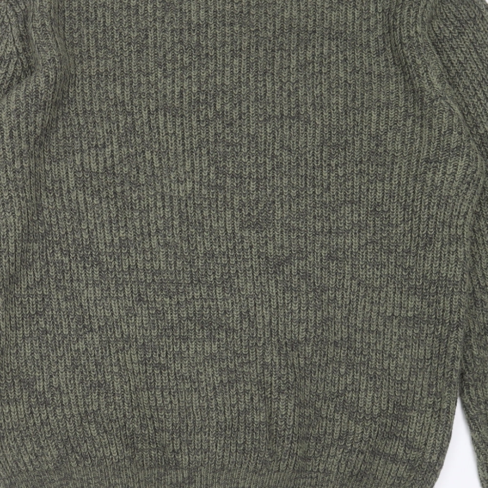 George Mens Green Round Neck  Acrylic Pullover Jumper Size L