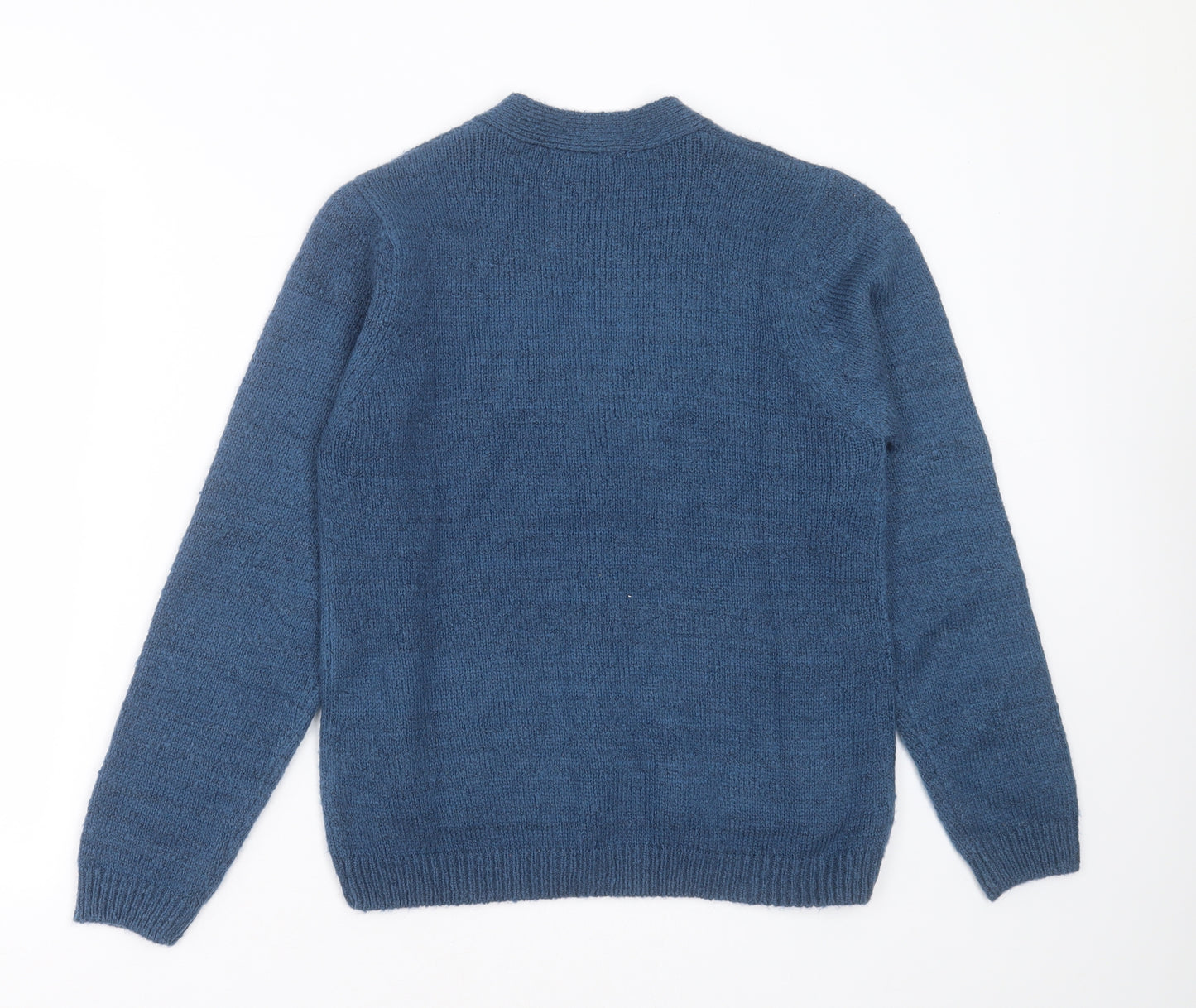 Honor Milburn Womens Blue V-Neck  Acrylic Cardigan Jumper Size S