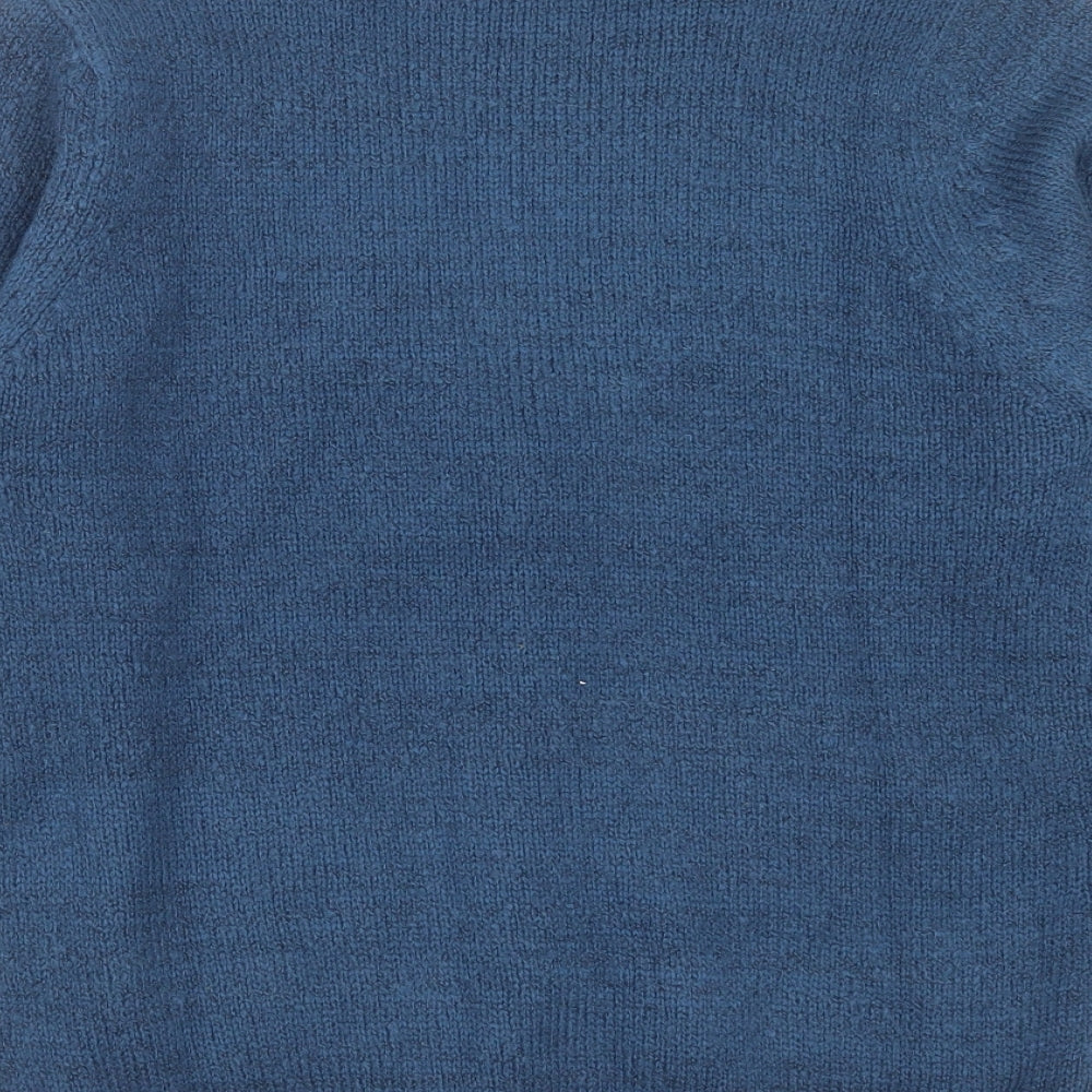 Honor Milburn Womens Blue V-Neck  Acrylic Cardigan Jumper Size S
