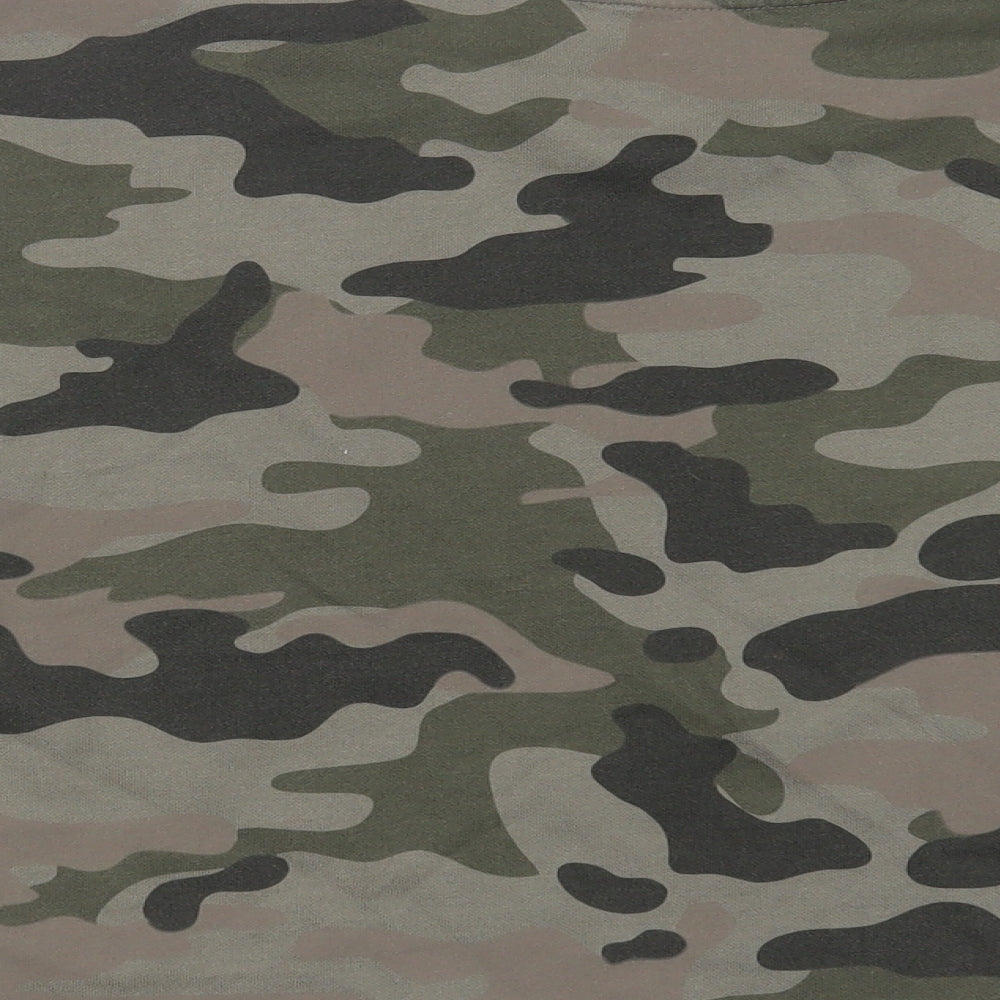 Primark Womens Green Camouflage Polyester Pullover Sweatshirt Size XL