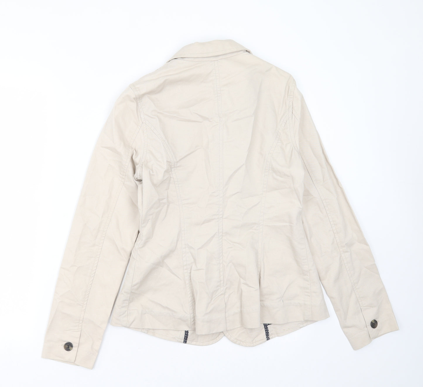 Maine New England Womens Beige   Jacket  Size 10  Button