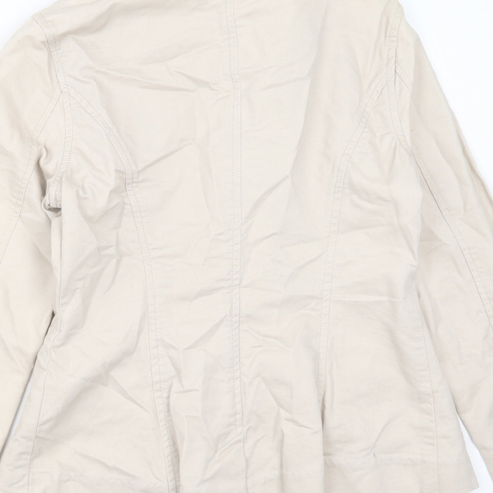 Maine New England Womens Beige   Jacket  Size 10  Button