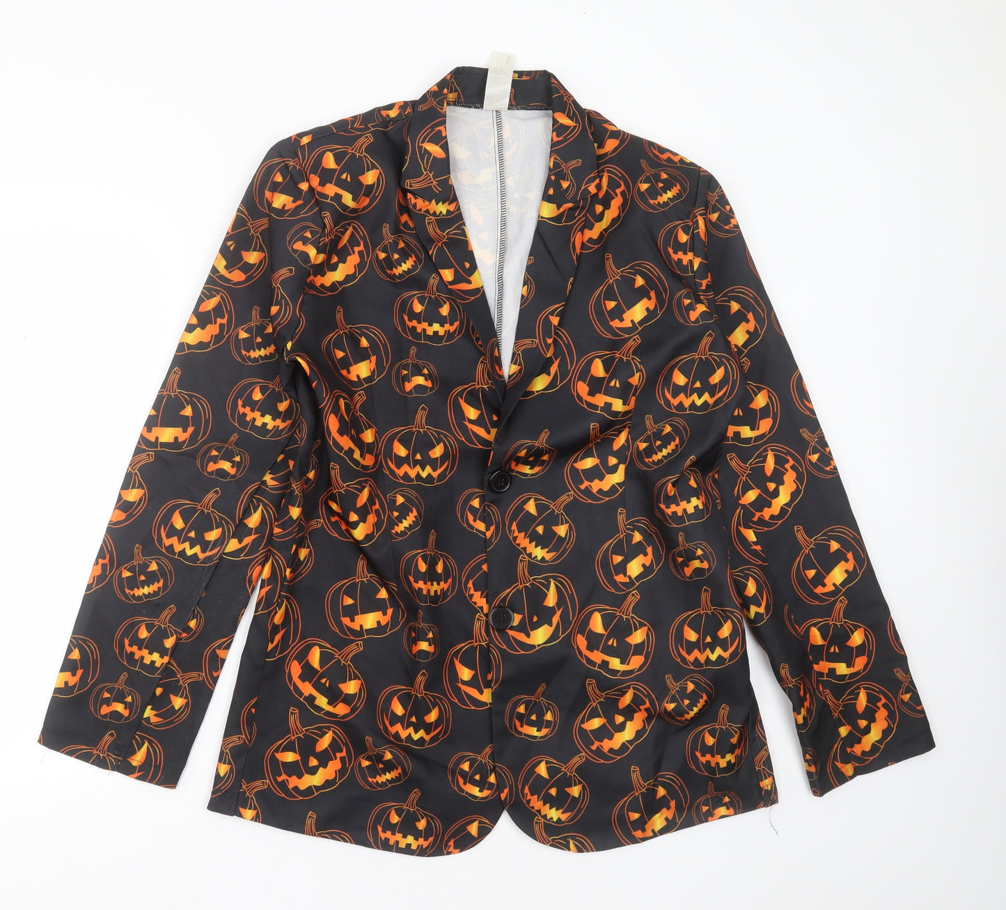 WILKO Mens Black  Polyester Jacket Blazer Size M   - Halloween Costume