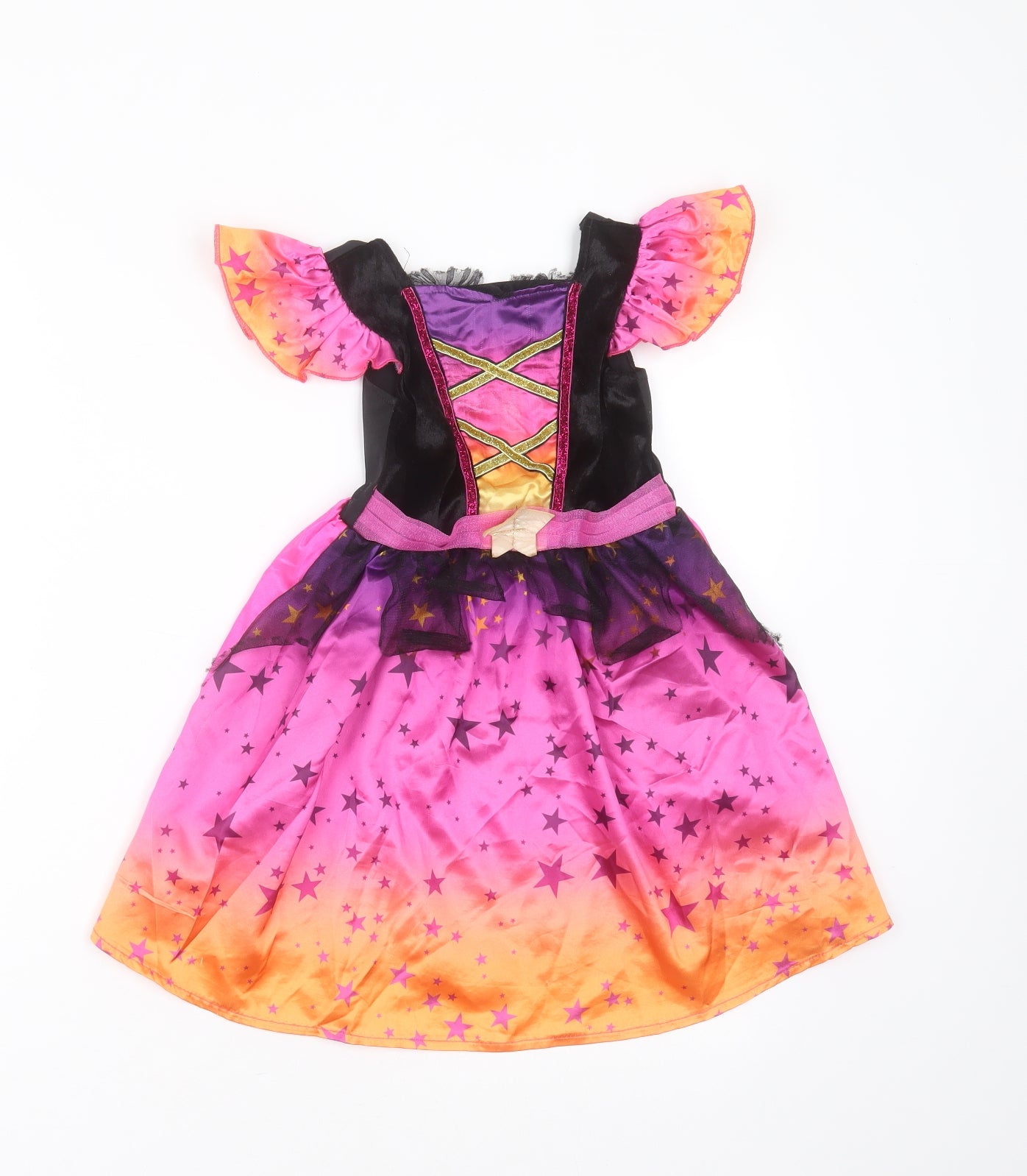 F&F Girls Multicoloured Geometric Polyester Fit & Flare  Size 2-3 Years  Round Neck  - fancy dress