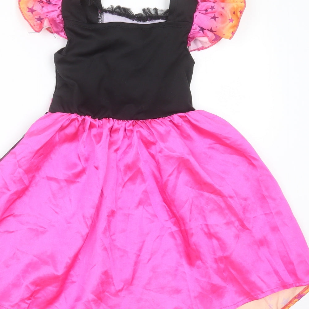 F&F Girls Multicoloured Geometric Polyester Fit & Flare  Size 2-3 Years  Round Neck  - fancy dress