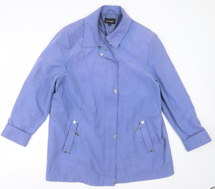 WISHWOOD Womens Blue Argyle/Diamond  Jacket  Size 18  Zip