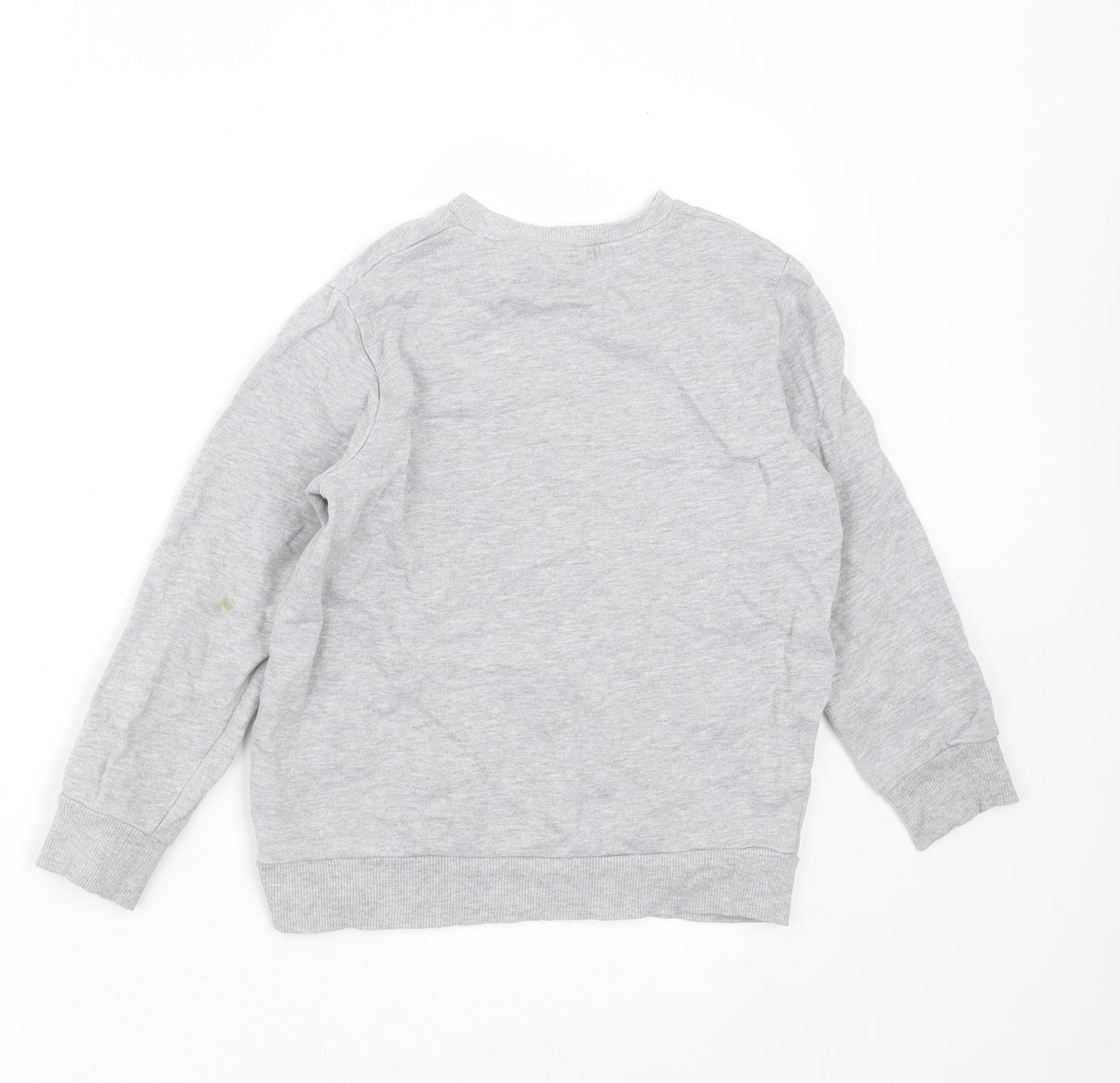 NEXT Boys Grey  Cotton Pullover Sweatshirt Size 7 Years   - Sequin detail