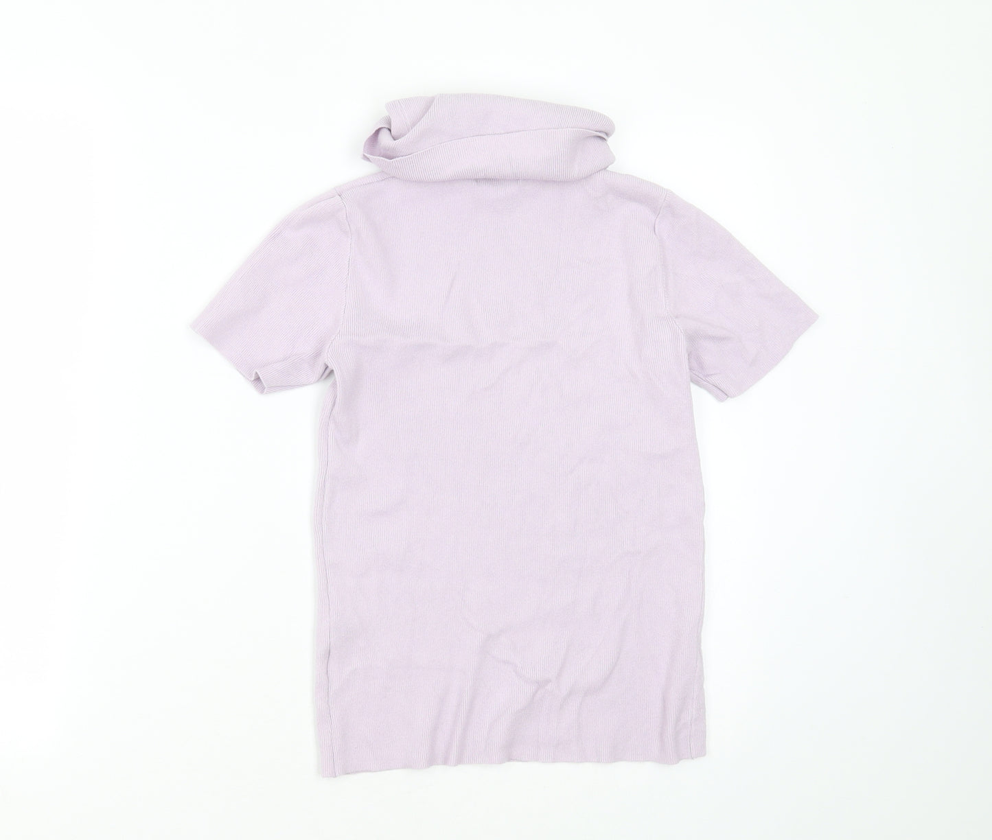 Pink Vanilla Womens Purple Roll Neck  Viscose Pullover Jumper Size S