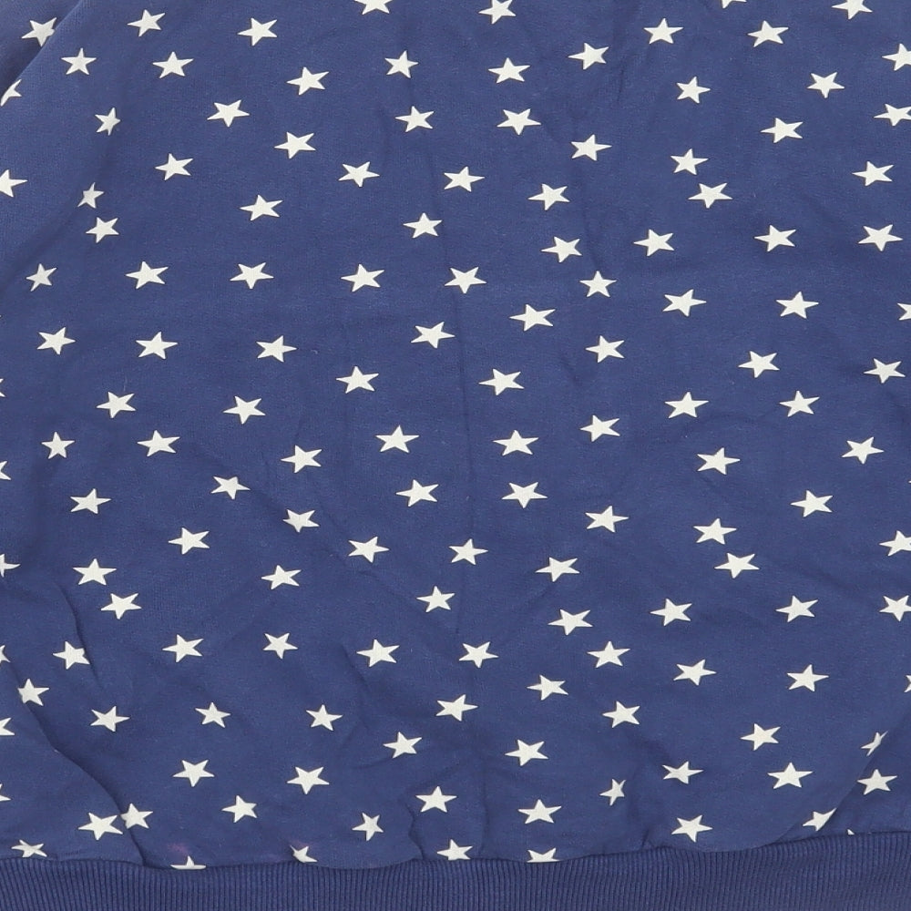 NEXT Girls Blue Geometric Cotton Pullover Sweatshirt Size 11 Years   - christmas jumper