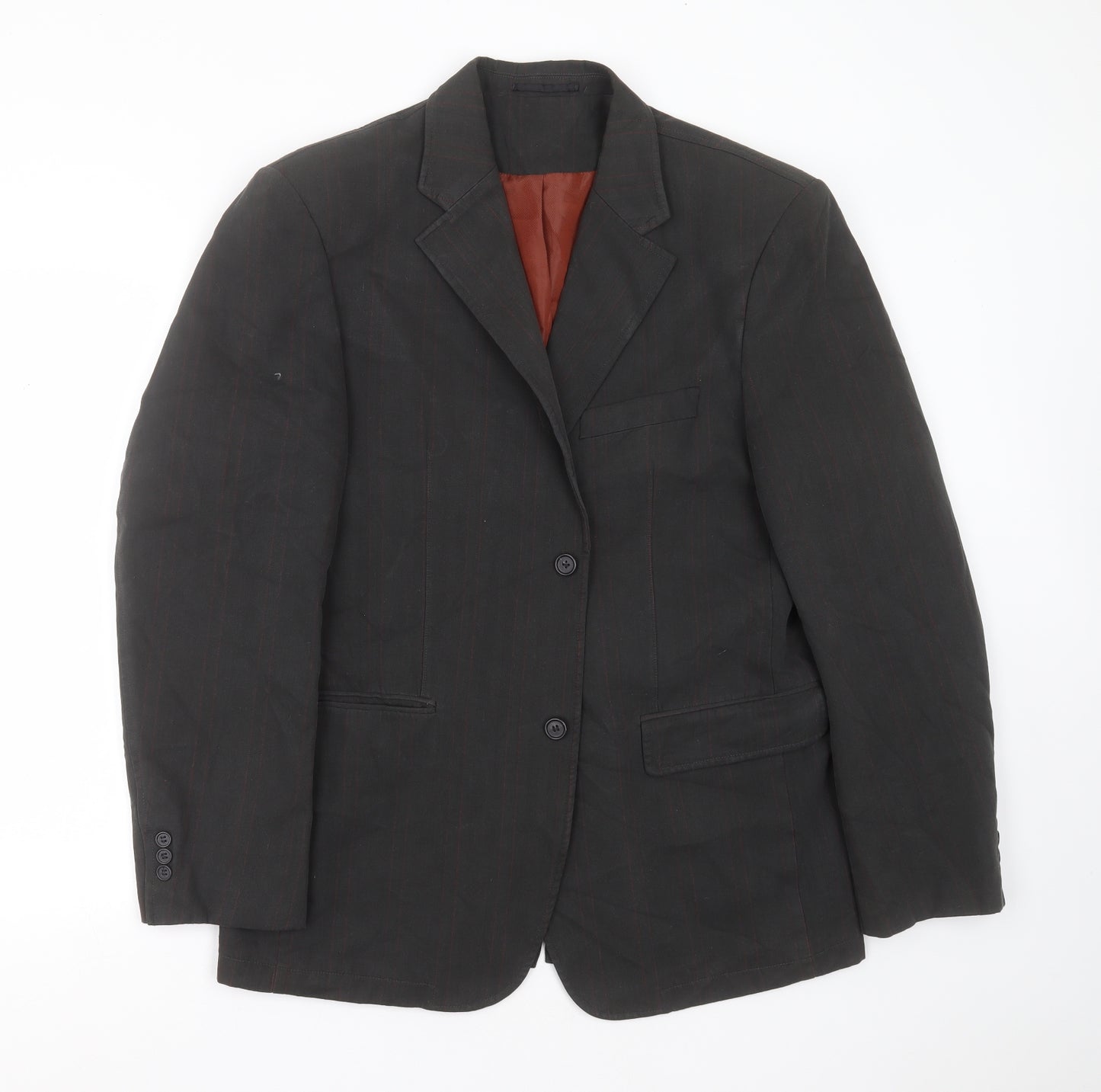Lakeland Mens Grey Striped Cotton Jacket Blazer Size 40