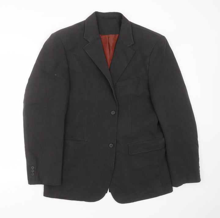 Lakeland Mens Grey Striped Cotton Jacket Blazer Size 40
