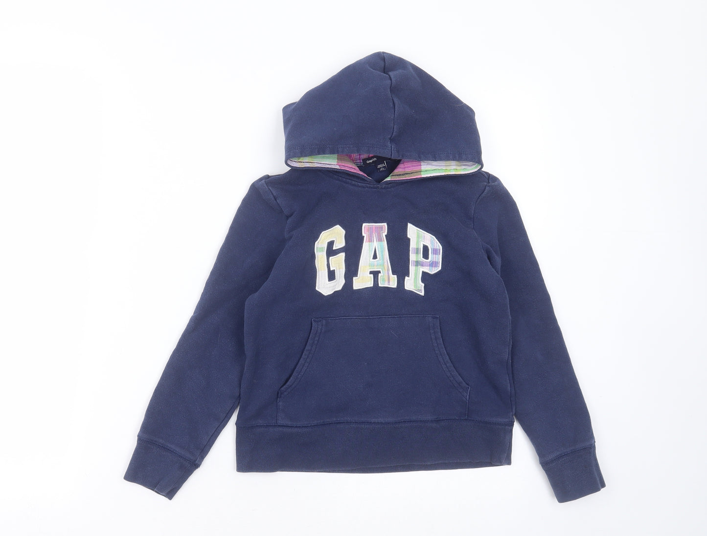 GapKids Girls Blue  Cotton Pullover Hoodie Size 6-7 Years
