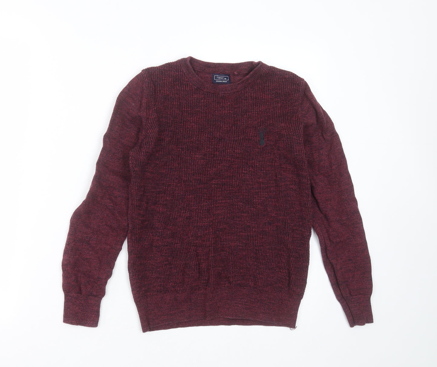 NEXT Boys Purple Round Neck  Cotton Pullover Jumper Size 10 Years