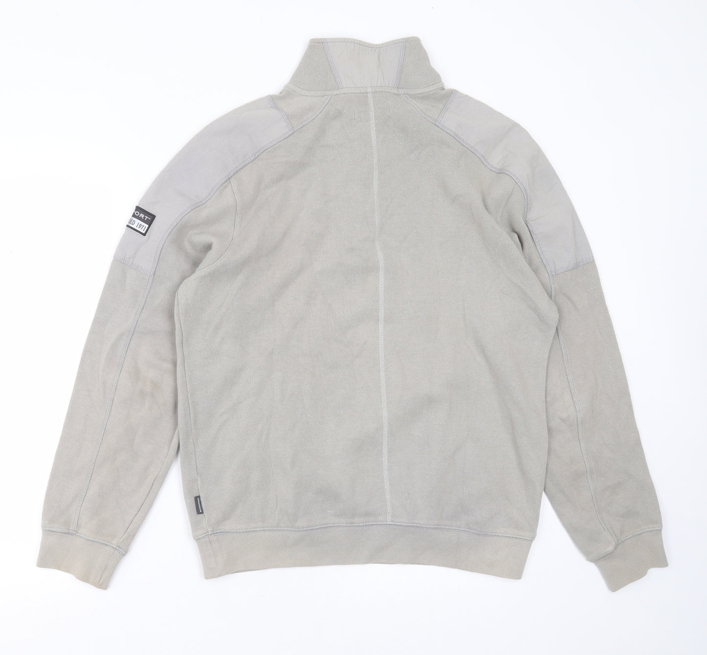 Rockport Mens Green High Neck  Cotton Pullover Jumper Size M