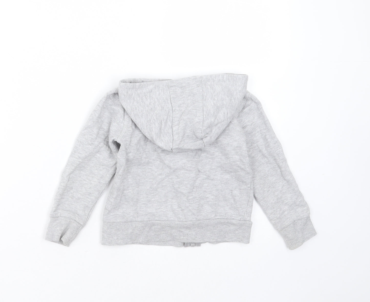 PEP&Co Girls Grey  Cotton Full Zip Hoodie Size 2-3 Years  Zip
