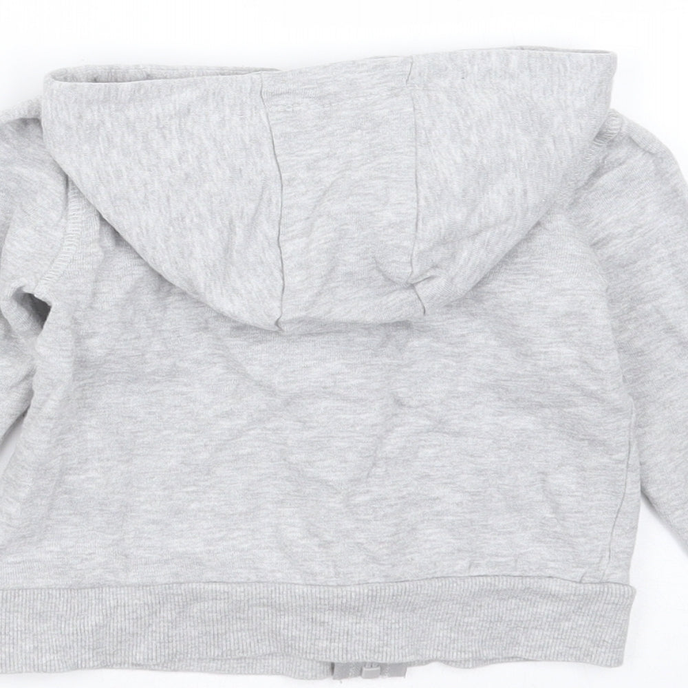 PEP&Co Girls Grey  Cotton Full Zip Hoodie Size 2-3 Years  Zip