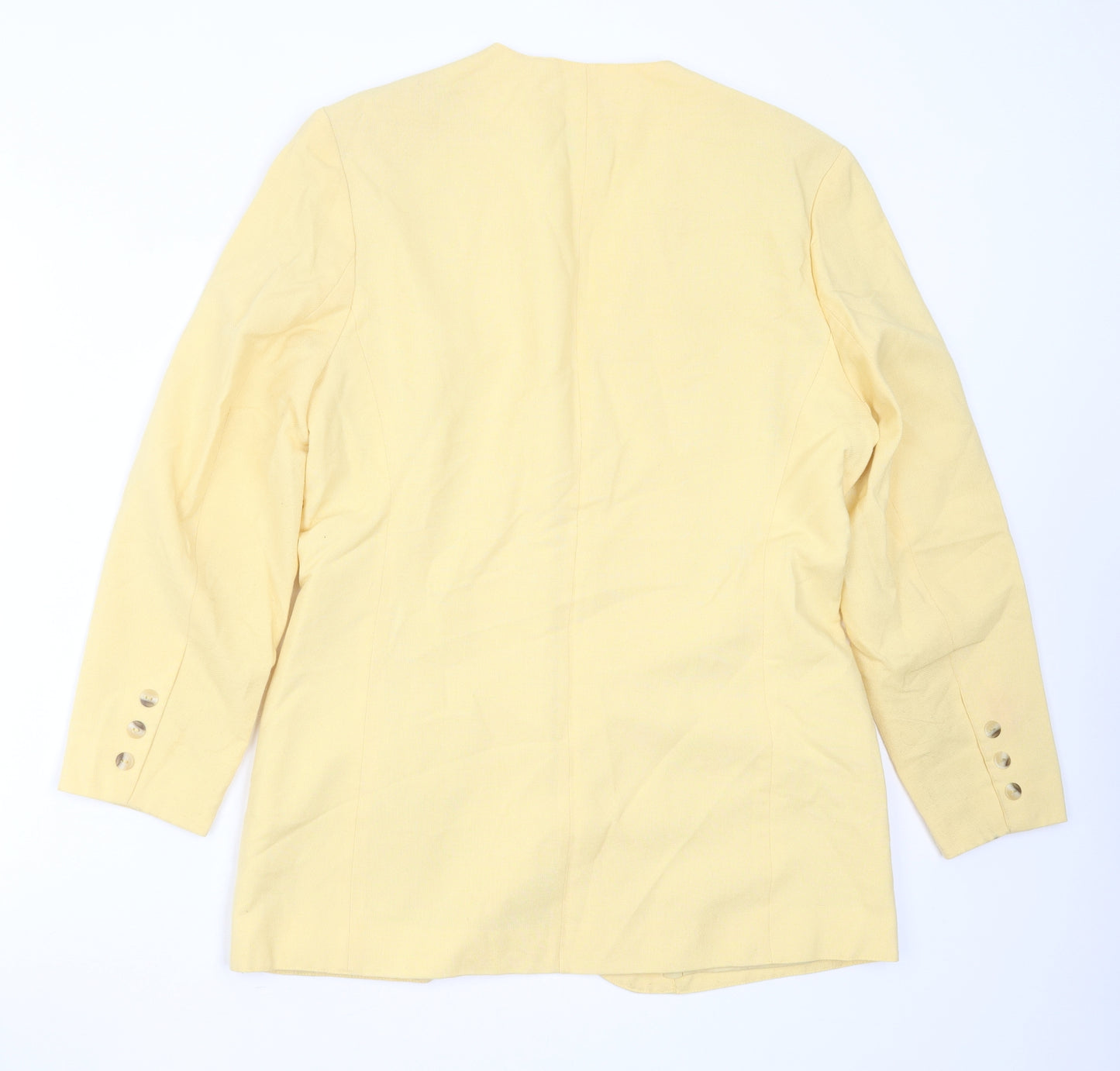 ADDITIONS Womens Yellow  Polyester Jacket Suit Jacket Size 12