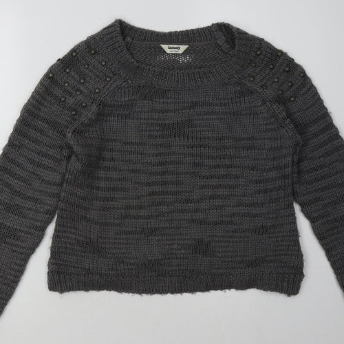 Tammy Girls Grey  Acrylic Pullover Sweatshirt Size 14-15 Years  Pullover