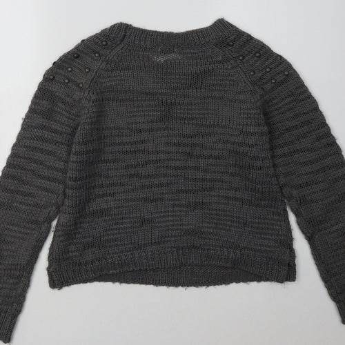 Tammy Girls Grey  Acrylic Pullover Sweatshirt Size 14-15 Years  Pullover