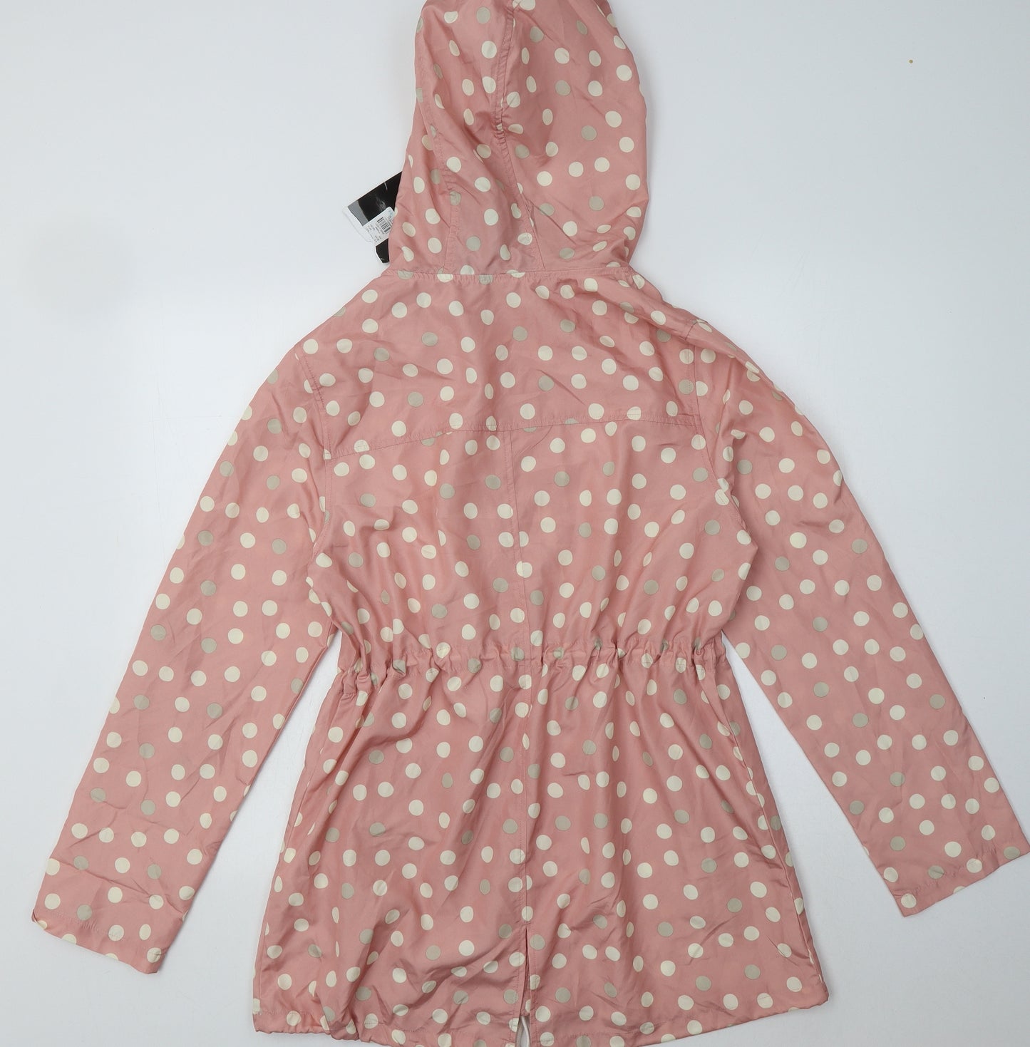 Primark Womens Pink Polka Dot  Windbreaker Jacket Size 8  Zip