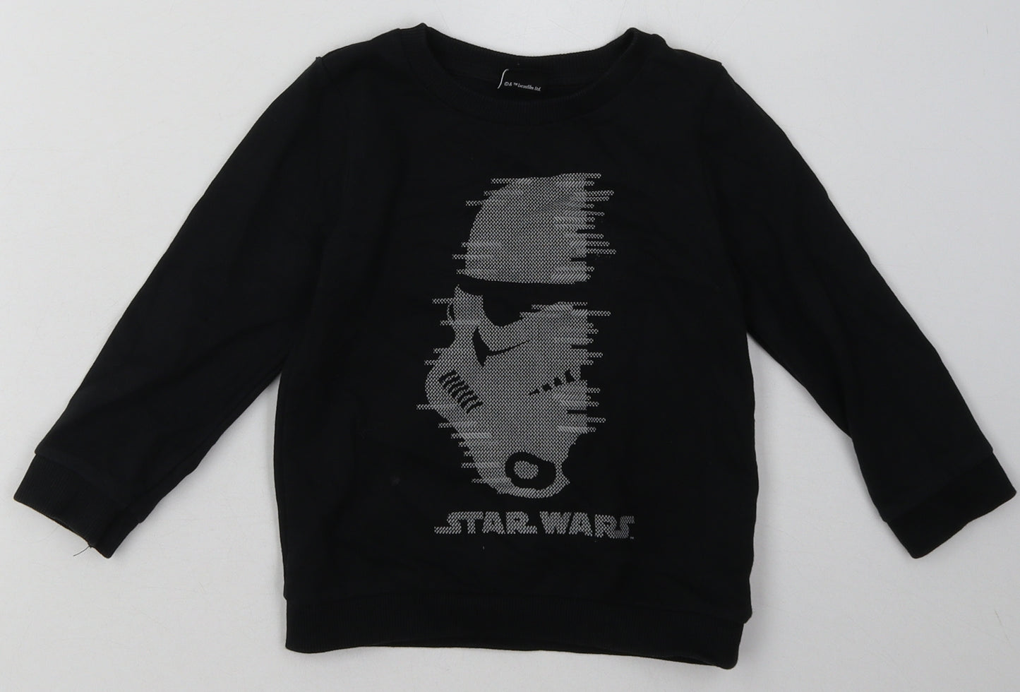 River Island Boys Black  Cotton Pullover Sweatshirt Size 2-3 Years  Pullover - Star Wars