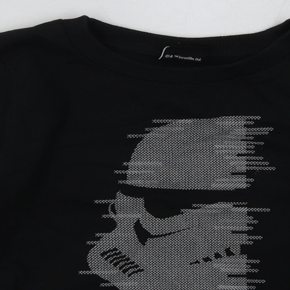 River Island Boys Black  Cotton Pullover Sweatshirt Size 2-3 Years  Pullover - Star Wars