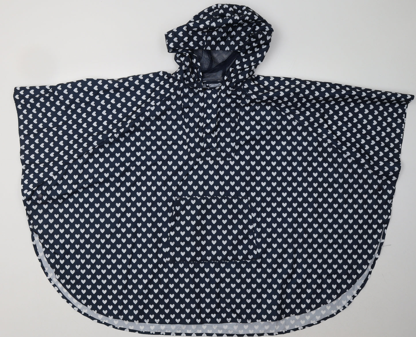 sainsburys Girls Blue Polka Dot  Windbreaker Jacket Size 11-12 Years  Pullover