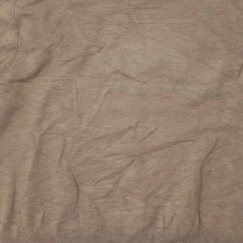 Marks and Spencer Womens Beige  Viscose  Sweatshirt Size 14  Pullover