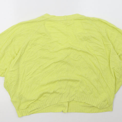 Marks and Spencer Womens Green V-Neck  Lyocell Cardigan Jumper Size XL