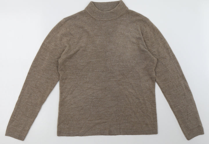 Matalan Womens Brown Acrylic Pullover Sweatshirt Size 16 Pullover