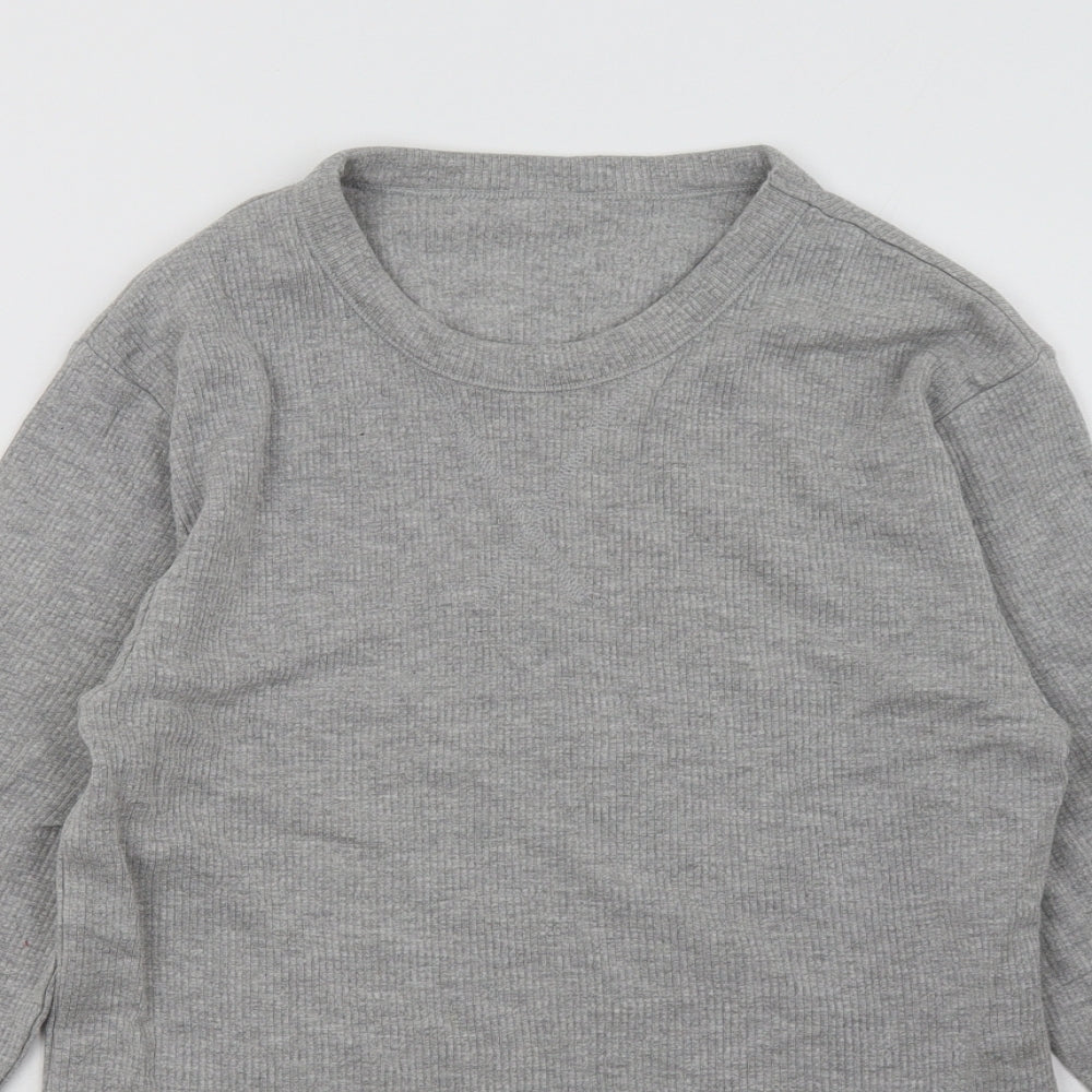 George Mens Grey  Cotton Pullover Sweatshirt Size M