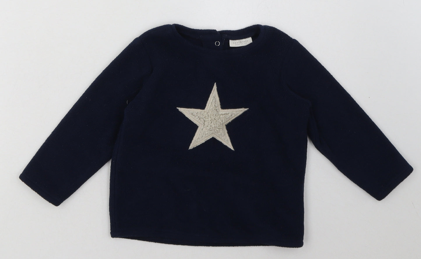 NEXT Baby Blue  Polyester Basic Casual Size 12-18 Months Crew Neck Buckle - Star Print
