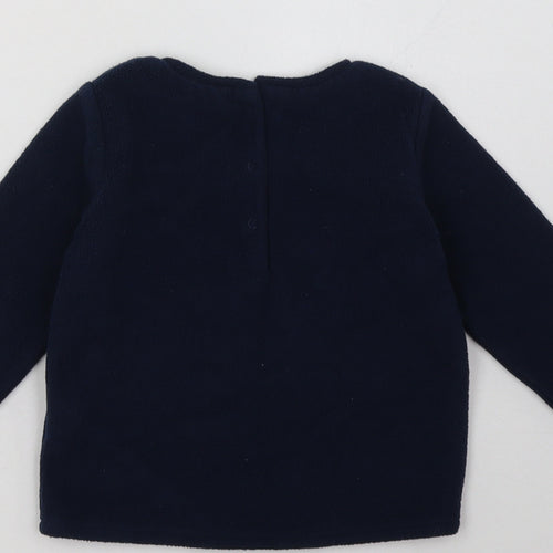 NEXT Baby Blue  Polyester Basic Casual Size 12-18 Months Crew Neck Buckle - Star Print