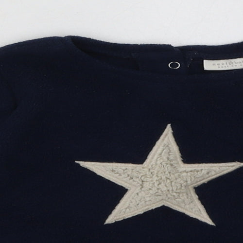 NEXT Baby Blue  Polyester Basic Casual Size 12-18 Months Crew Neck Buckle - Star Print