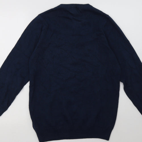 Marks and Spencer Mens Blue  Cotton Pullover Sweatshirt Size S
