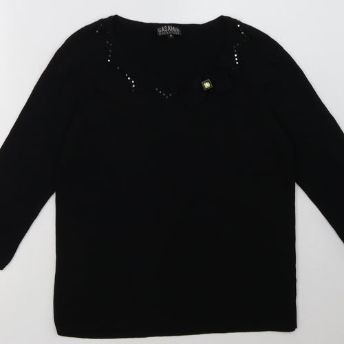 CASAMIA Womens Black  Nylon Pullover Sweatshirt Size M  Pullover