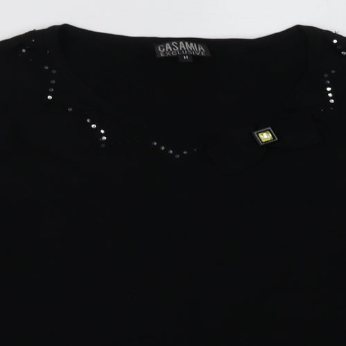 CASAMIA Womens Black  Nylon Pullover Sweatshirt Size M  Pullover