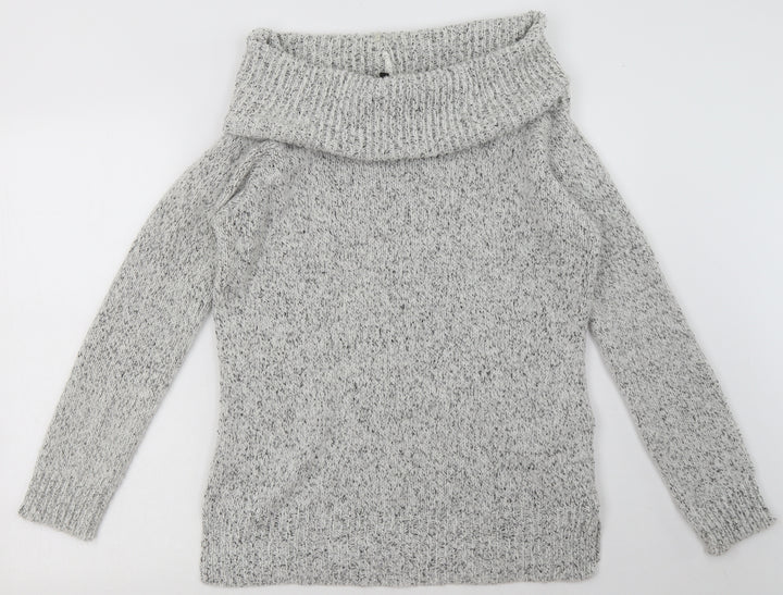 New Look Womens Grey  Acrylic Pullover Sweatshirt Size 10  Pullover