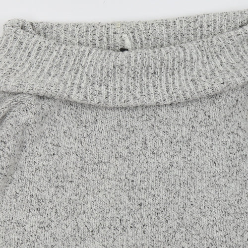 New Look Womens Grey  Acrylic Pullover Sweatshirt Size 10  Pullover