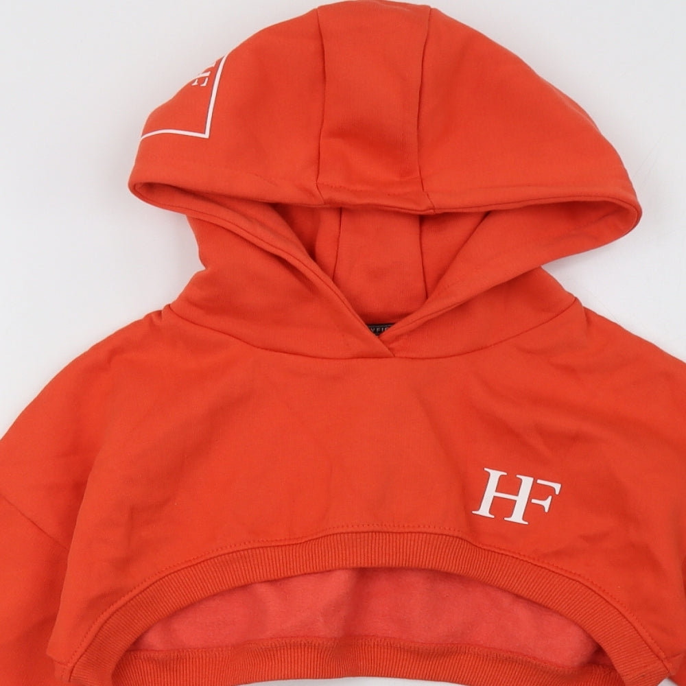 Holyfield Girls Red  Cotton Pullover Hoodie Size 12-13 Years  Pullover - Cropped