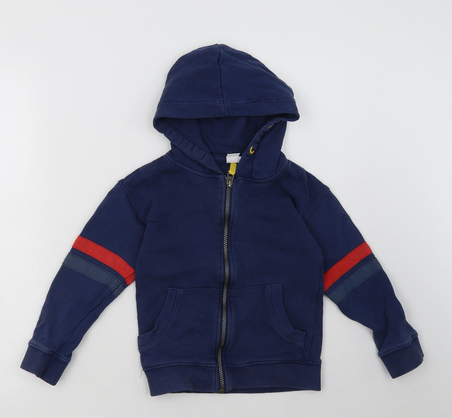 Mini Club Boys Blue Striped Cotton Full Zip Hoodie Size 4-5 Years  Zip