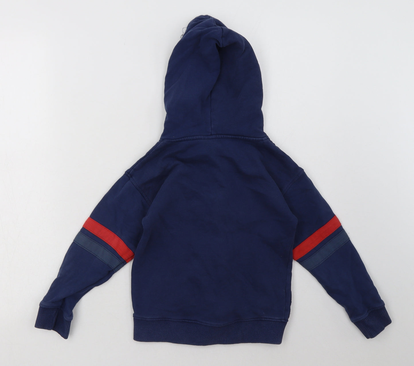 Mini Club Boys Blue Striped Cotton Full Zip Hoodie Size 4-5 Years  Zip